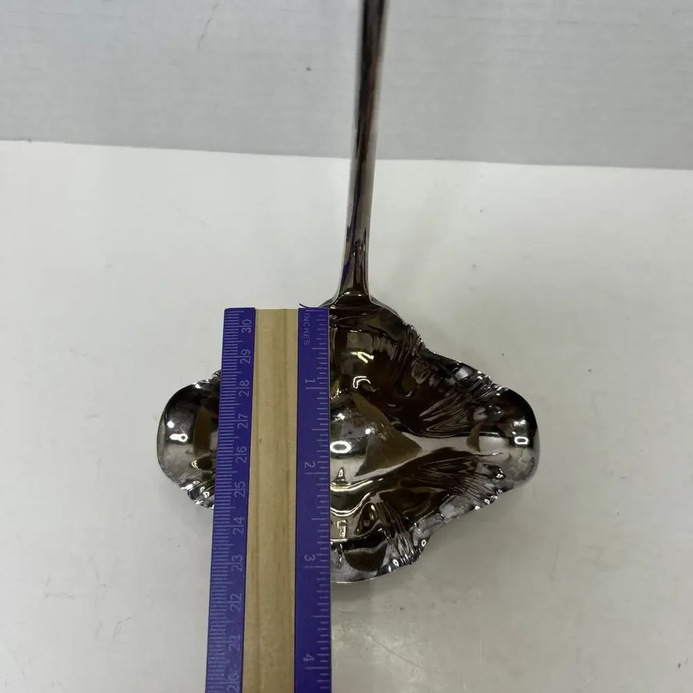 Vtg JB Silver Plate Punch/ Soup Ladle Double Lip 12